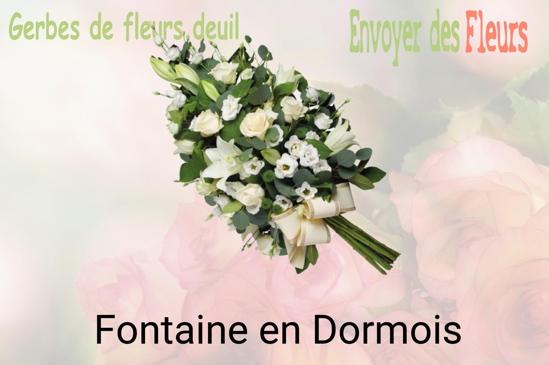 Gerbe de fleurs de deuil livrée à Fontaine-en-Dormois